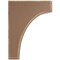 Ekena Millwork 5 1/4"W x 6"D x 8"H Clarksville Wood Vintage Decor Bracket, Weathered Brown BKTWD05X06X08CVBR - alternate 2